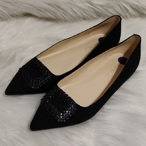 Nine West Shoes - SALE! New Nine West Black Point Toe Embellished Flats Sleek Minimalist Design